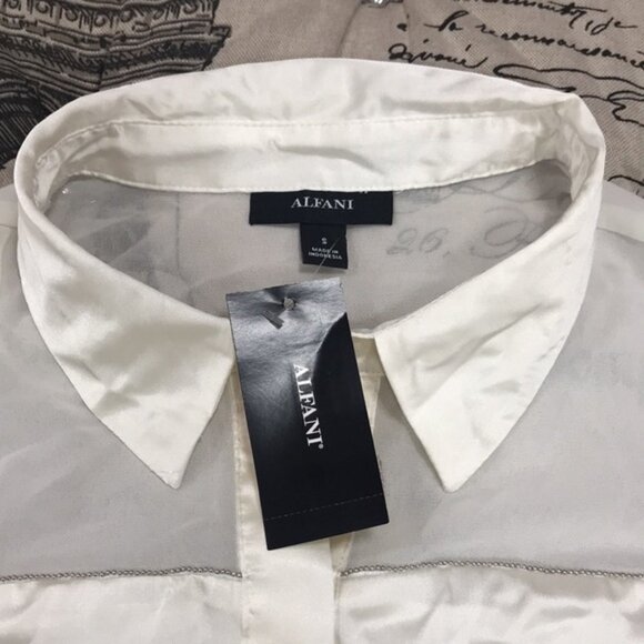 Alfani Tunic Button-Up Shirt - Picture 5 of 10